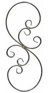 Forged rack 900x350mm Strip 12x6 mm decor