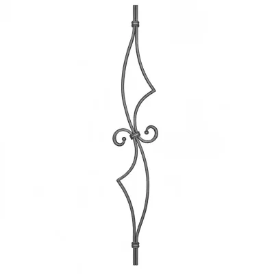 Wrought iron rack 950x185mm Square 10x10 mm decor