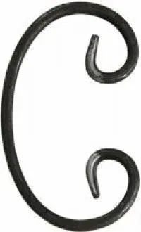 Forged curl 100x65mm